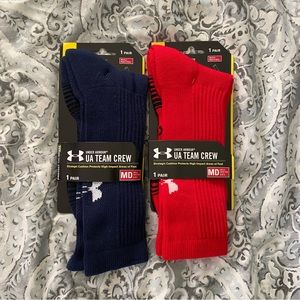 Under Armour Team Crew Socks ~ two pair